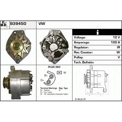 Photo Alternator EDR 939450