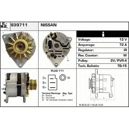 Foto Alternador EDR 939711