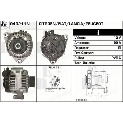 Foto Alternador EDR 940211N