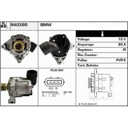 Photo Alternator EDR 940390