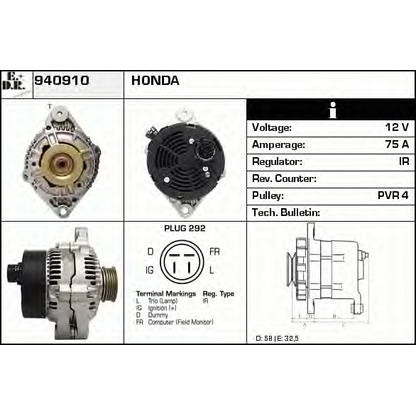 Foto Alternatore EDR 940910