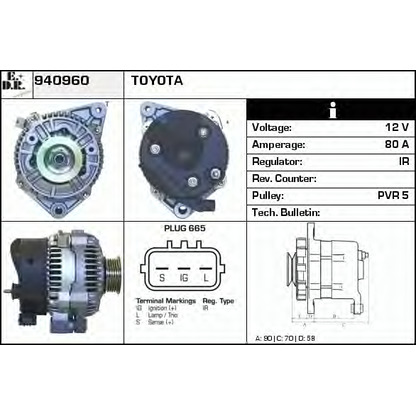 Zdjęcie Alternator EDR 940960