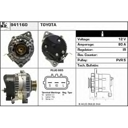 Zdjęcie Alternator EDR 941160