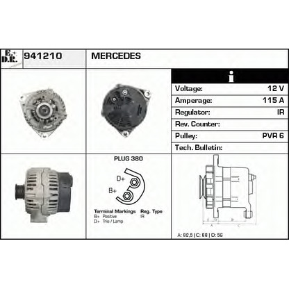 Zdjęcie Alternator EDR 941210