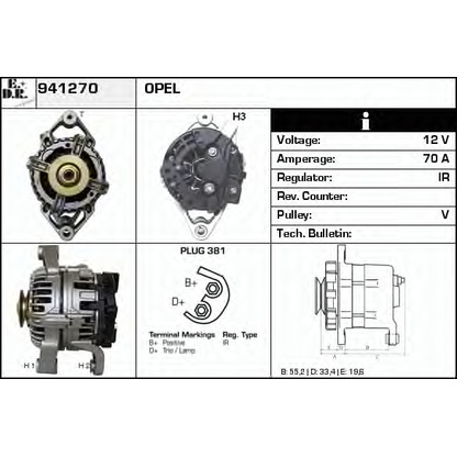 Zdjęcie Alternator EDR 941270