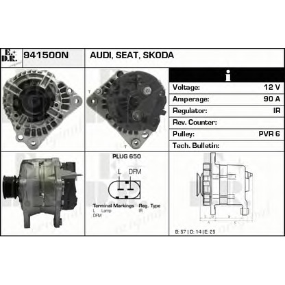 Photo Alternator EDR 941500N