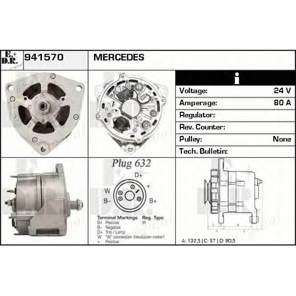 Zdjęcie Alternator EDR 941570