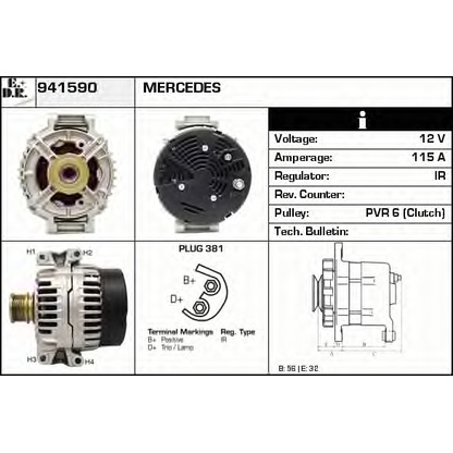 Foto Alternador EDR 941590