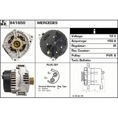 Photo Alternator EDR 941650