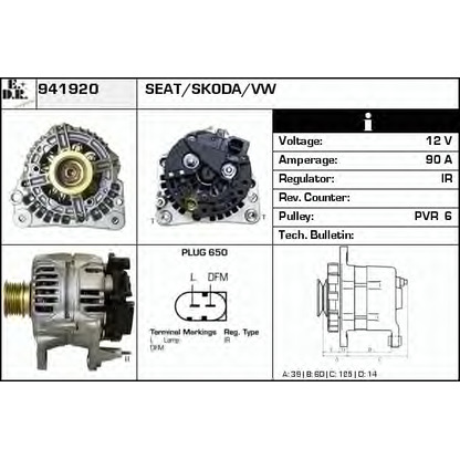 Zdjęcie Alternator EDR 941920