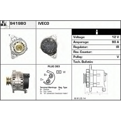 Photo Alternator EDR 941980