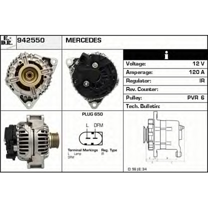 Zdjęcie Alternator EDR 942550