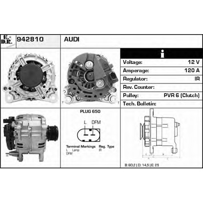 Zdjęcie Alternator EDR 942810