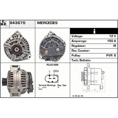 Photo Alternator EDR 943670