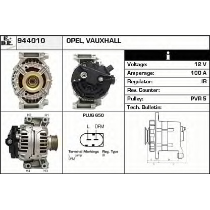 Zdjęcie Alternator EDR 944010