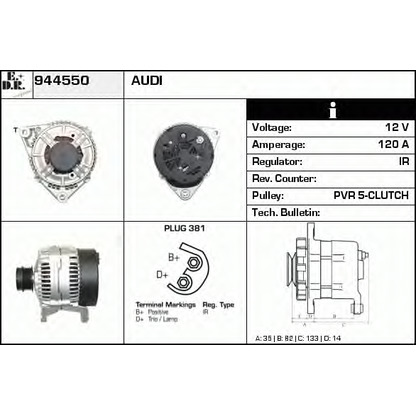 Foto Alternador EDR 944550