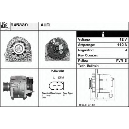 Photo Alternator EDR 945330