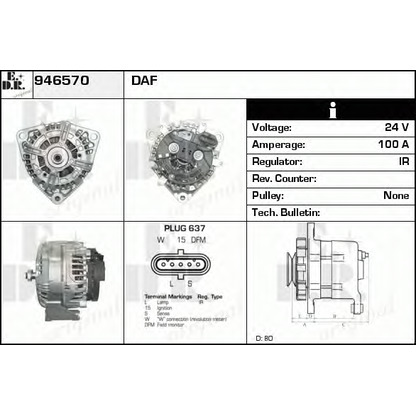 Foto Alternatore EDR 946570