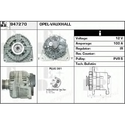 Zdjęcie Alternator EDR 947270