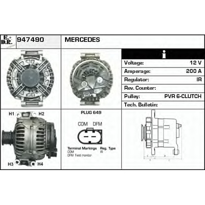 Foto Alternador EDR 947490