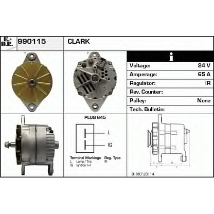 Foto Alternatore EDR 990115