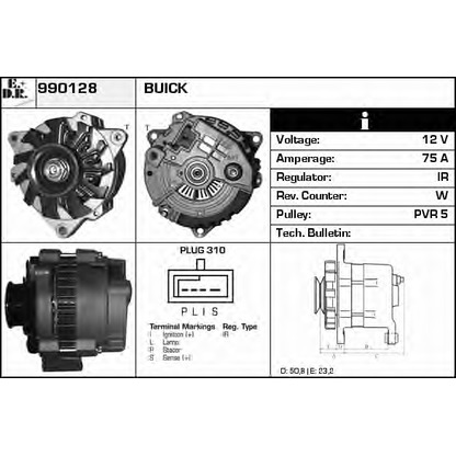 Zdjęcie Alternator EDR 990128