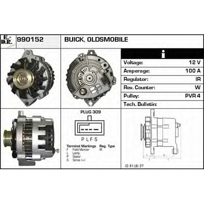 Foto Alternador EDR 990152