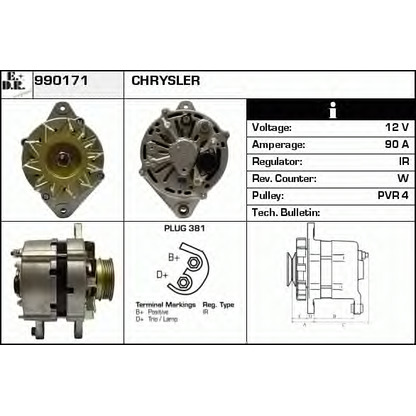 Photo Alternator EDR 990171