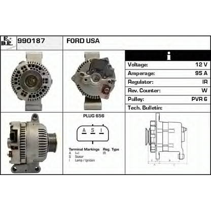 Foto Alternador EDR 990187