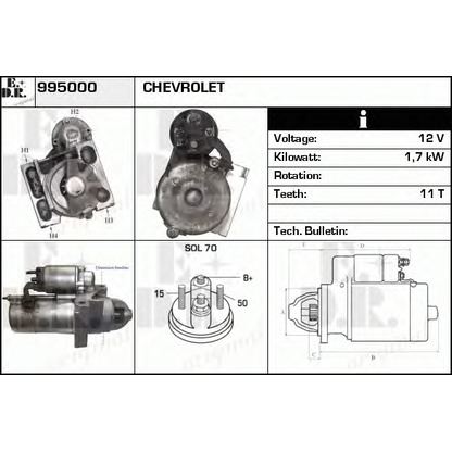 Foto Motor de arranque EDR 995000