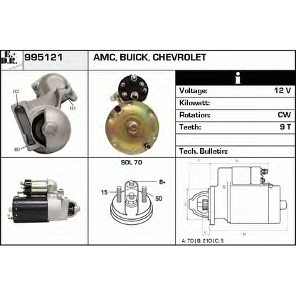 Foto Motorino d'avviamento EDR 995121