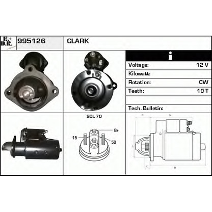 Foto Motor de arranque EDR 995126