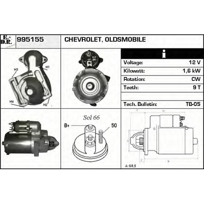 Foto Motorino d'avviamento EDR 995155