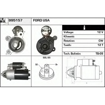 Foto Motor de arranque EDR 995157