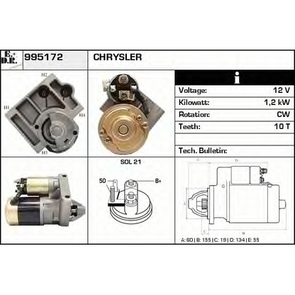 Foto Motor de arranque EDR 995172