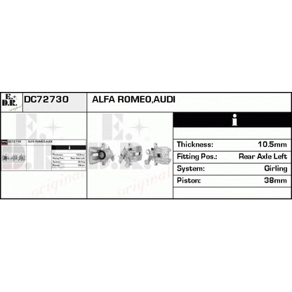 Zdjęcie Zacisk hamulca EDR DC72730