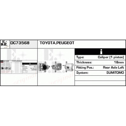 Photo Étrier de frein EDR DC73568