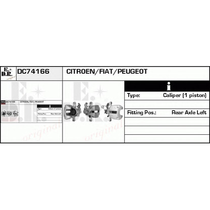 Photo Étrier de frein EDR DC74166