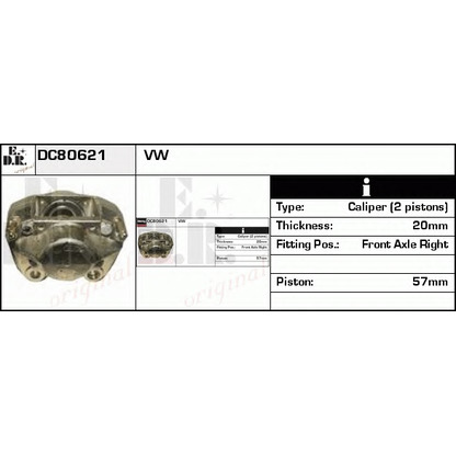 Photo Brake Caliper EDR DC80621