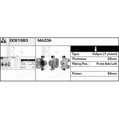 Foto Bremssattel EDR DC81980