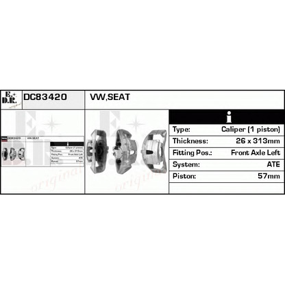 Foto Bremssattel EDR DC83420