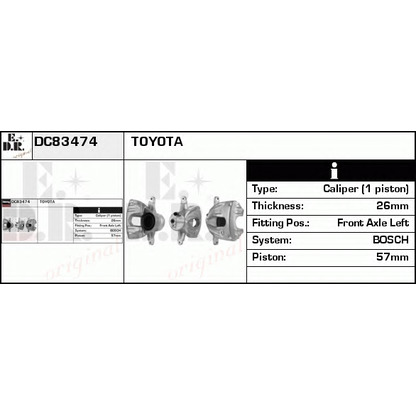 Zdjęcie Zacisk hamulca EDR DC83474