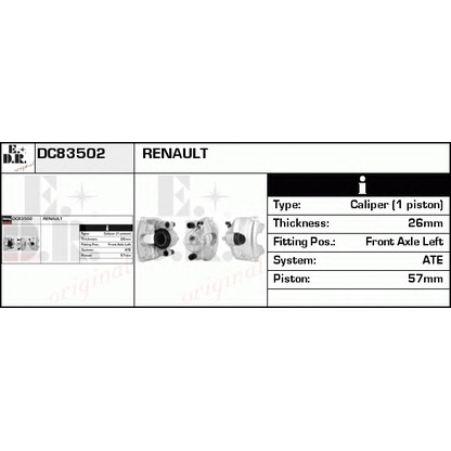 Zdjęcie Zacisk hamulca EDR DC83502