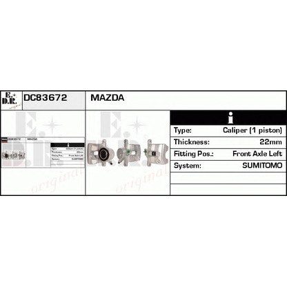 Zdjęcie Zacisk hamulca EDR DC83672