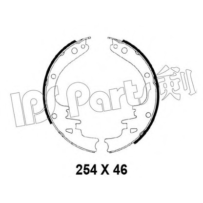 Zdjęcie Zesatw szczęk hamulcowych IPS Parts IBL4022