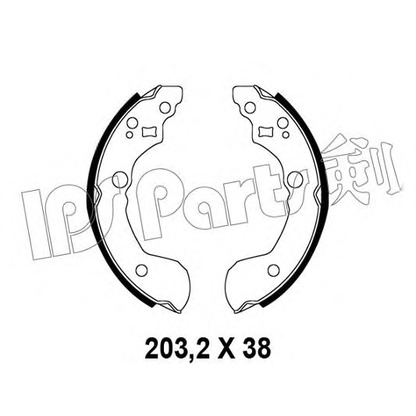 Photo Jeu de mâchoires de frein IPS Parts IBL4191