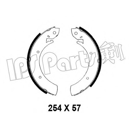 Foto Juego de zapatas de frenos IPS Parts IBL4194