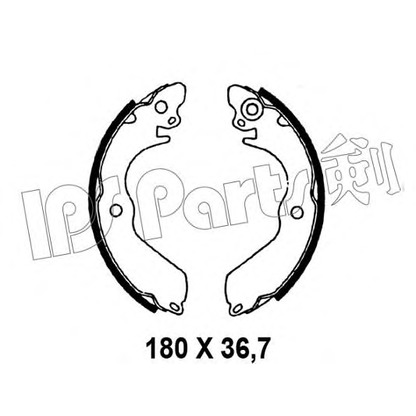 Photo Brake Shoe Set IPS Parts IBL4587