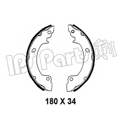 Photo Jeu de mâchoires de frein IPS Parts IBL4596