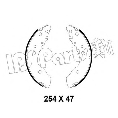 Photo Brake Shoe Set IPS Parts IBL4894